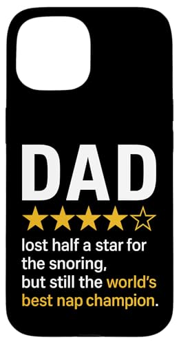 Dad Star Rating Lustiger Schnarch-Witz World's Best Nap Champion Hülle für iPhone 15 Dad Star Rating Lustiger Schnarch-Witz World's Best Nap Champion Hülle für iPhone 15 von Dad Review Funny Fathers Rated by NLTS