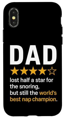 Dad Star Rating Lustiger Schnarch-Witz World's Best Nap Champion Hülle für iPhone X/XS Dad Star Rating Lustiger Schnarch-Witz World's Best Nap Champion Hülle für iPhone X/XS von Dad Review Funny Fathers Rated by NLTS
