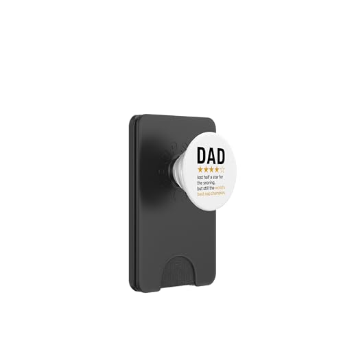 Dad Star Rating Lustiger Schnarch-Witz World's Best Nap Champion PopSockets PopWallet für MagSafe von Dad Review Funny Fathers Rated by NLTS