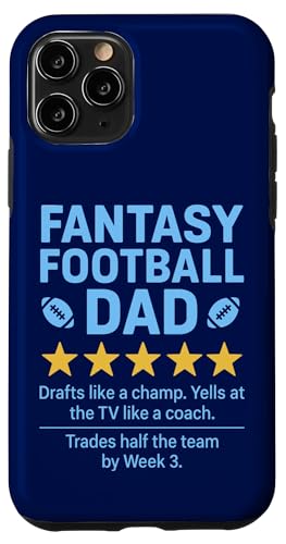 Fantasy Football Dad Five Review, mit 5 Sternen, humorvolles Design Hülle für iPhone 11 Pro von Dad Review Funny Fathers Rated by NLTS