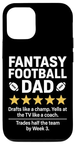 Fantasy Football Dad Five Review, mit 5 Sternen, humorvolles Design Hülle für iPhone 12/12 Pro Fantasy Football Dad Five Review, mit 5 Sternen, humorvolles Design Hülle für iPhone 12/12 Pro von Dad Review Funny Fathers Rated by NLTS