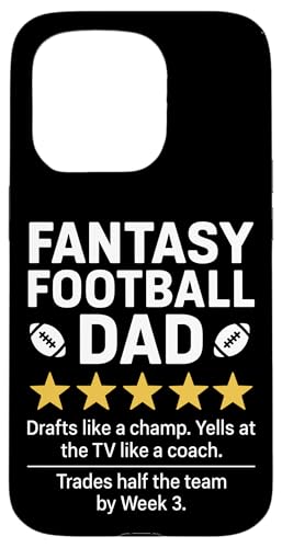 Fantasy Football Dad Five Review, mit 5 Sternen, humorvolles Design Hülle für iPhone 15 Pro Fantasy Football Dad Five Review, mit 5 Sternen, humorvolles Design Hülle für iPhone 15 Pro von Dad Review Funny Fathers Rated by NLTS
