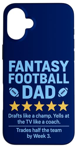 Fantasy Football Dad Five Review, mit 5 Sternen, humorvolles Design Hülle für iPhone 16 Plus Fantasy Football Dad Five Review, mit 5 Sternen, humorvolles Design Hülle für iPhone 16 Plus von Dad Review Funny Fathers Rated by NLTS