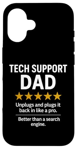 Fünf-Sterne-Meme von Tech Support Dad Hülle für iPhone 16 Fünf-Sterne-Meme von Tech Support Dad Hülle für iPhone 16 von Dad Review Funny Fathers Rated by NLTS