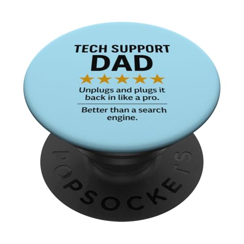 Fünf-Sterne-Meme von Tech Support Dad PopSockets Klebender PopGrip Fünf-Sterne-Meme von Tech Support Dad PopSockets Klebender PopGrip von Dad Review Funny Fathers Rated by NLTS