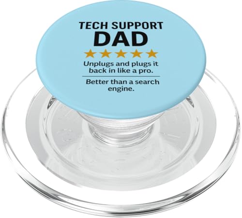 Fünf-Sterne-Meme von Tech Support Dad PopSockets PopGrip für MagSafe Fünf-Sterne-Meme von Tech Support Dad PopSockets PopGrip für MagSafe von Dad Review Funny Fathers Rated by NLTS