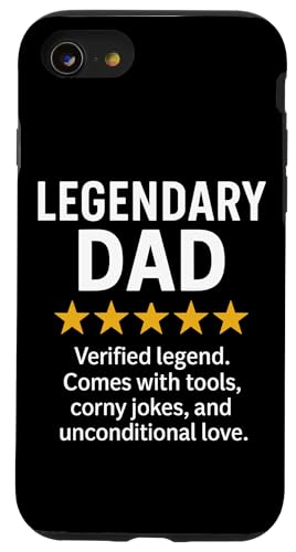 Lustiger 5-Sterne-Bericht von Legendary Dad Hülle für iPhone SE (2020) / 7 / 8 von Dad Review Funny Fathers Rated by NLTS