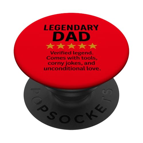 Lustiger 5-Sterne-Bericht von Legendary Dad PopSockets Klebender PopGrip Lustiger 5-Sterne-Bericht von Legendary Dad PopSockets Klebender PopGrip von Dad Review Funny Fathers Rated by NLTS