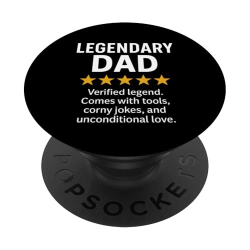 Lustiger 5-Sterne-Bericht von Legendary Dad PopSockets Klebender PopGrip Lustiger 5-Sterne-Bericht von Legendary Dad PopSockets Klebender PopGrip von Dad Review Funny Fathers Rated by NLTS