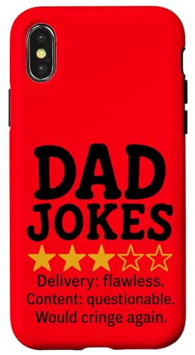 Lustiger Papa Witze Review Meme Design Hülle für iPhone X/XS Lustiger Papa Witze Review Meme Design Hülle für iPhone X/XS von Dad Review Funny Fathers Rated by NLTS