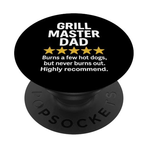 Lustiges BBQ-Rezensions-Meme von Grill Master Dad PopSockets Klebender PopGrip Lustiges BBQ-Rezensions-Meme von Grill Master Dad PopSockets Klebender PopGrip von Dad Review Funny Fathers Rated by NLTS