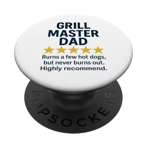 Lustiges BBQ-Rezensions-Meme von Grill Master Dad PopSockets Klebender PopGrip Lustiges BBQ-Rezensions-Meme von Grill Master Dad PopSockets Klebender PopGrip von Dad Review Funny Fathers Rated by NLTS