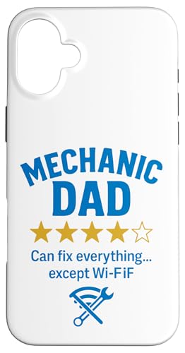 Mechanic Dad Fixes All Except WiFi Lustiges Zitat Hülle für iPhone 16 Plus Mechanic Dad Fixes All Except WiFi Lustiges Zitat Hülle für iPhone 16 Plus von Dad Review Funny Fathers Rated by NLTS
