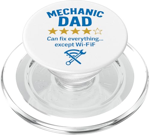 Mechanic Dad Fixes All Except WiFi Lustiges Zitat PopSockets PopGrip für MagSafe Mechanic Dad Fixes All Except WiFi Lustiges Zitat PopSockets PopGrip für MagSafe von Dad Review Funny Fathers Rated by NLTS