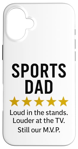 Sports Dad Loud in the Stands Funny M.V.P. Zitat Hülle für iPhone 16 Plus Sports Dad Loud in the Stands Funny M.V.P. Zitat Hülle für iPhone 16 Plus von Dad Review Funny Fathers Rated by NLTS