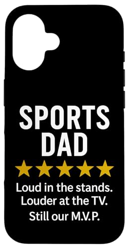 Sports Dad Loud in the Stands Funny M.V.P. Zitat Hülle für iPhone 16 Sports Dad Loud in the Stands Funny M.V.P. Zitat Hülle für iPhone 16 von Dad Review Funny Fathers Rated by NLTS