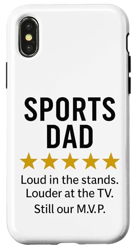 Sports Dad Loud in the Stands Funny M.V.P. Zitat Hülle für iPhone X/XS Sports Dad Loud in the Stands Funny M.V.P. Zitat Hülle für iPhone X/XS von Dad Review Funny Fathers Rated by NLTS