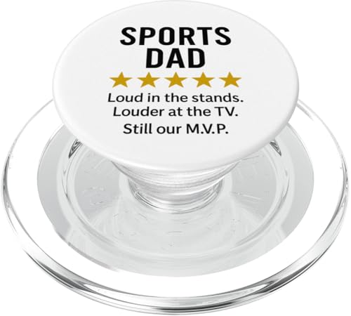 Sports Dad Loud in the Stands Funny M.V.P. Zitat PopSockets PopGrip für MagSafe Sports Dad Loud in the Stands Funny M.V.P. Zitat PopSockets PopGrip für MagSafe von Dad Review Funny Fathers Rated by NLTS