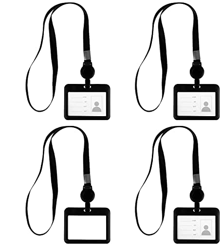 4 Stück Ausweishülle mit Band, Kartenhalter Ausweis ID Ausweishalter mit Lanyard Abnehmbar Wasserdicht Kartenhülle Arbeitskartenhalter für Ausstellung Büro Fabrik Mitarbeiter 4 Stück Ausweishülle mit Band, Kartenhalter Ausweis ID Ausweishalter mit Lanyard Abnehmbar Wasserdicht Kartenhülle Arbeitskartenhalter für Ausstellung Büro Fabrik Mitarbeiter von Dadabig