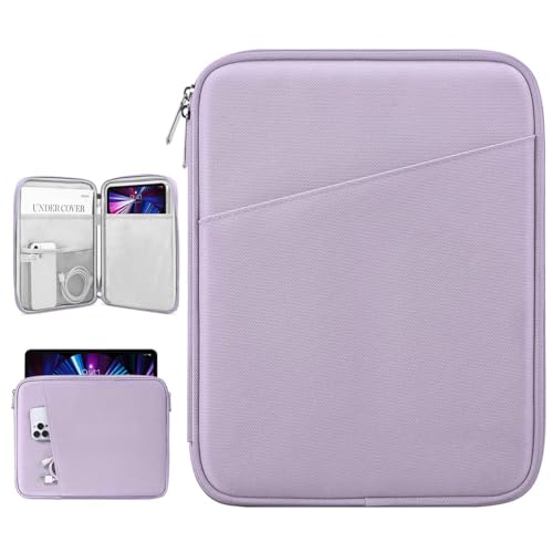 Dadanism 12,9 Zoll Tablet Tasche Sleeve Kompatibel mit iPad Pro 12,9" M2 6./5./4./3. Gen 2022-2018, 12,4" Samsung Galaxy Tab S9 FE+/S9+/S8+/S7 FE/S7+, 12,3" Surface Pro 8/7/6/5/4/X, Grau Lila von Dadanism