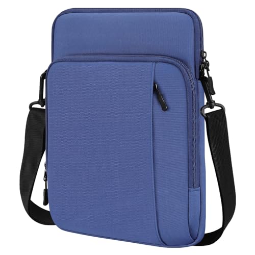 Dadanism 13,3 Zoll Tablet Schultertasche Hülle Kompatibel mit iPad Pro 12.9" M2 6th/5th/4th/3rd Gen 2022-2018, Galaxy Tab S9 FE+/S9+/S8+/S7 FE/S7+ 12.4",Surface Pro X/9/8/7/6/5/4/3 12.3", Dunkelblau von Dadanism