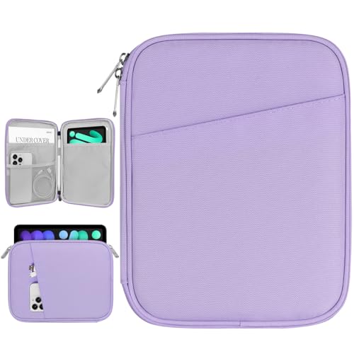Dadanism 8-9 Zoll Tablet Sleeve Tasche Kompatibel mit iPad Mini 7/6 8,3" 2024/2021, iPad Mini 5/4/3/2/1 7,9", Galaxy Tab A7 Lite 8,7" 2021/Tab A 8,0", Tab M8 (4/3/2) 8", Tab M9 9" 2023, Grauviolett von Dadanism