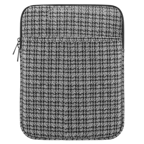 Dadanism 9-11" Tablet Tasche Hülle Tragetasche für iPad 9/8/7. Gen 10,2, iPad Pro 11 M2 2022, iPad Air 5/4 10,9, iPad 10. Gen 10,9, Galaxy Tab A8/A9+/S9/S8/S9 FE, Tweed Schutztasche, Schwarz+Grau von Dadanism