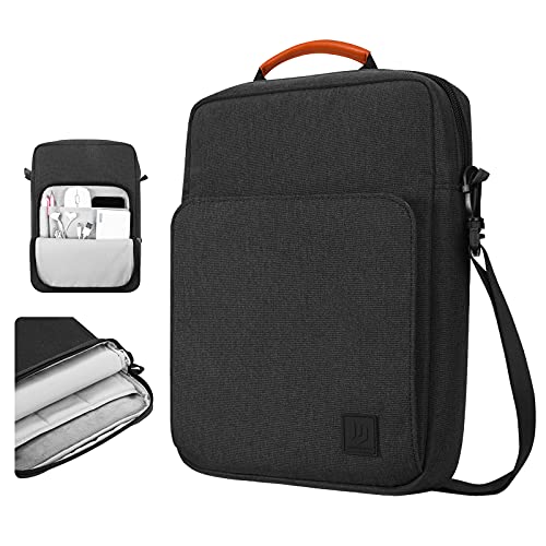 Dadanism 9-11" Tablet Tasche mit Schultergurt & Tragegriff Kompatibel mit iPad 10,2 2021-2019, iPad Pro 11 2022-2018, iPad Air 5/4 10,9, iPad 10. Gen 10,9, Galaxy Tab A8/S6 Lite/S9/S8, Schwarz+Grau von Dadanism