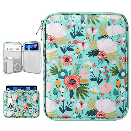 Dadanism 9-11 Zoll Tablet Sleeve Tasche Kompatibel mit iPad 10,2 2021-2019, iPad Pro M2 11 2022-2018, iPad Air 5/4 10,9 2022/2020, iPad 10. Gen 10,9 2022, Galaxy Tab S9/S8/A8/S6 Lite, Gras+Blume von Dadanism