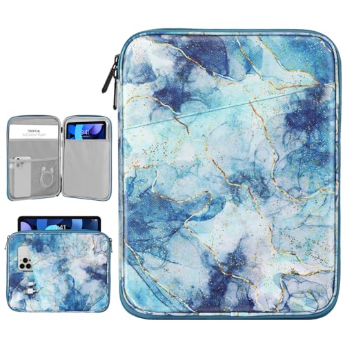 Dadanism 9-11 Zoll Tablet Sleeve Tasche Kompatibel mit iPad 10,2 2021-2019, iPad Pro M2 11 2022-2018, iPad Air 5/4 10,9 2022/2020, iPad 10. Gen 10,9 2022, Galaxy Tab S9/S8/A8/S6 Lite, Marmor Blau von Dadanism