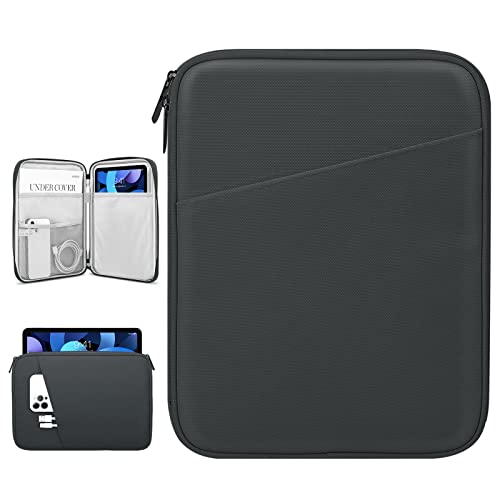 Dadanism 9-11 Zoll Tablet Sleeve Tasche Kompatibel mit iPad 10,2 2021-2019, iPad Pro M2 11 2022-2018, iPad Air 5/4 10,9 2022/2020, iPad 10. Gen 10,9 2022, Galaxy Tab S9/S8/A8/S6 Lite, Schwarz+Grau von Dadanism