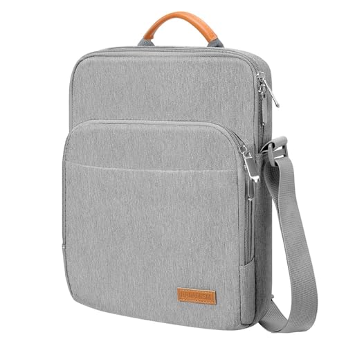 Dadanism 9-11 Zoll Tablet Tasche Hülle, Schultertasche für iPad 9./8./7. Gen 10,2, iPad Pro 11 M2 2022-2018, iPad Air 5/4 10,9, iPad 10. Gen 10,9 2022, Galaxy Tab A8/S9/A9+/S9 FE, Hell Grau von Dadanism