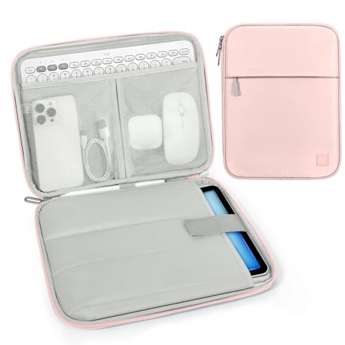Dadanism 9-11 Zoll Tablet Tasche Hülle mit Polsterung für iPad Pro 11", iPad Air 11", iPad (A16) 11", iPad 10. Gen/Air 5/4 10,9", iPad 9/8/7. Gen 10,2", Galaxy Tab A9+ 11"/S9 FE, Tab M11 11", Rosa von Dadanism