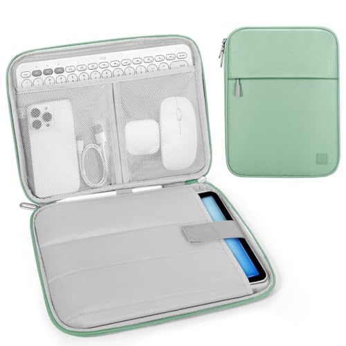 Dadanism 9-11 Zoll Tablet Tasche Hülle mit Polsterung für iPad Pro 11", iPad Air 11", iPad (A16) 11", iPad 10. Gen/Air 5/4 10,9", iPad 9/8/7. Gen 10,2", Galaxy Tab A9+ 11"/S9 FE,Tab M11 11",Matchagrün von Dadanism