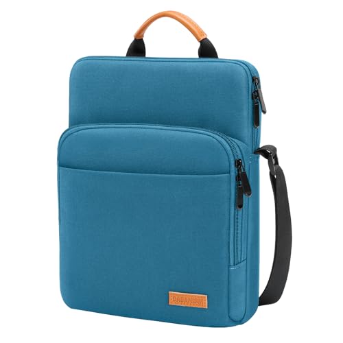 Dadanism 9-11 Zoll Tablet Tasche Schultertasche für iPad Pro 11", iPad Air 11", iPad (A16) 11", iPad 10. Gen 10,9", iPad 9/8/7. Gen 10,2", iPad Air 5/4, Galaxy Tab A9+ 11"/S9 FE, Tab M11 11",Pfau Blau von Dadanism