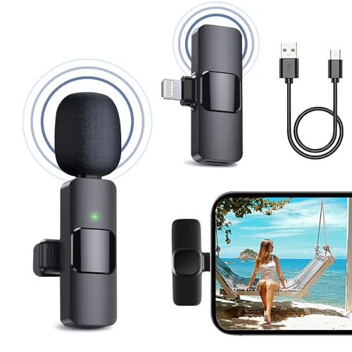 Dadazhenxuan Mini Microphone Multifunktion,Mini Wireless Mikrofon für Video,Mikrofon Wireless Für iPhone Android,Mikrofon Bluetooth Handy,Mikrofon Zum Anstecken (iPhone1) von Dadazhenxuan