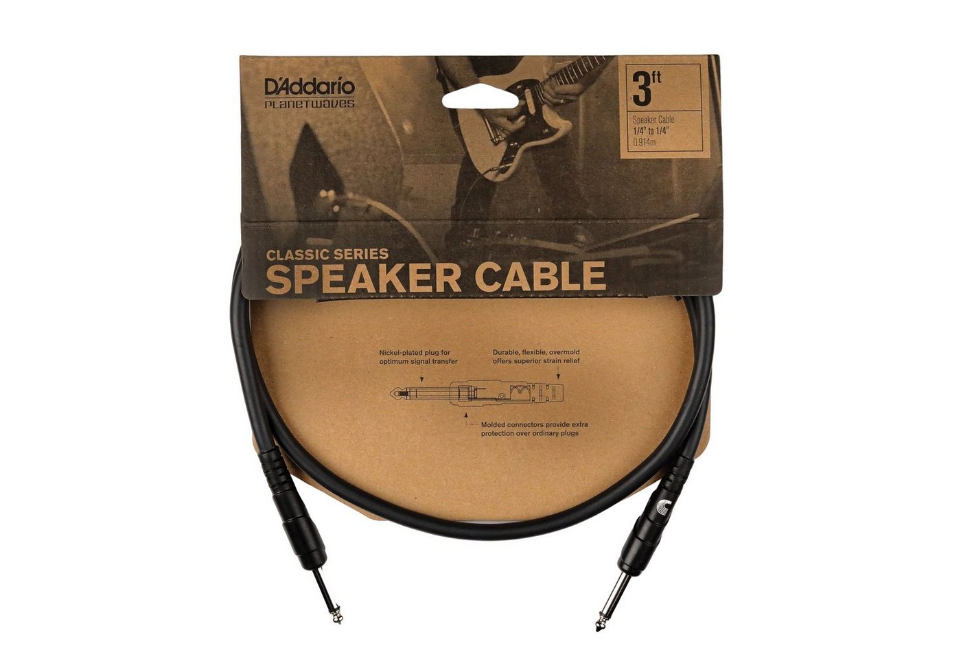 Daddario Audio-Kabel, PW-CSPK-03 Lautsprecherkabel 0,9 m - Lautsprecherkabel von Daddario