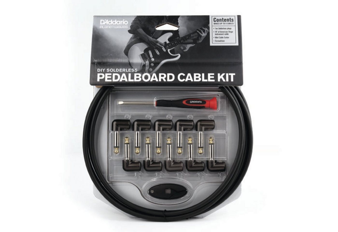 Daddario Audio-Kabel, PW-GPKIT-10 Kabel Kit für Pedale und Racks - Mono Patchkabel von Daddario