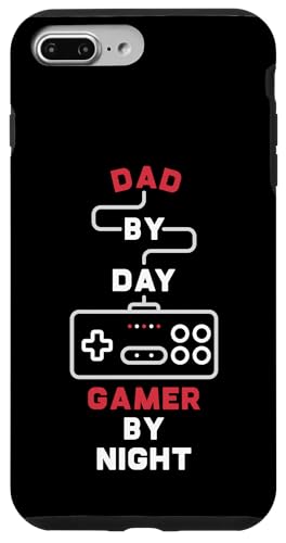 Dad By Day Gamer By Night Retro Gaming Controller Lustig Hülle für iPhone 7 Plus/8 Plus von Daddy Retro Gamer Funny Designs