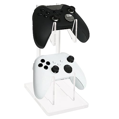 Daelesr Kopfhörer Ständer Spiel, Gaming Controller Halter Ständer, Headset Stand, Game Controller Ständer aus Acryl, Headset Halterung 2 Ebenen für Schreibtisch von Daelesr