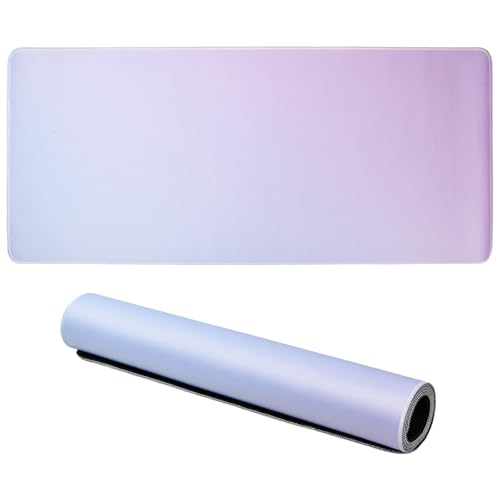 Schreibtischunterlage Leder 90x40cm, Schreibtischunterlage Mädchen, Rutschfester Desk Mat Groß, Schreibtischmatte, Tischunterlage Schreibtisch, Office Mousepad Schreibtisch Zubehör (Rosa/Blau) von Daelesr