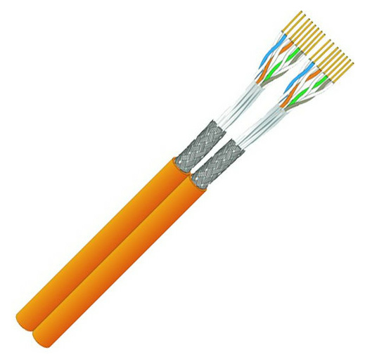 Dätwyler 7150 2x4P AWG22 S/FTP Cat.7A orange (1m) von Dätwyler