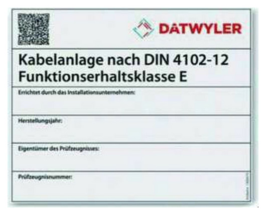 Dätwyler Kabelanlage Kennzeichnungsschild (10 Stück) von Dätwyler