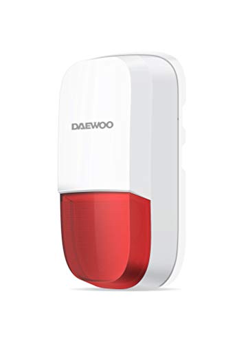 DAEWOO WOS501 Drahtlose Outdoor-Sirene für DAEWOO SA501 Alarme, Batterie-Backup, benötigt Stromversorgung (Stecker im Lieferumfang enthalten), 105 dB von Daewoo