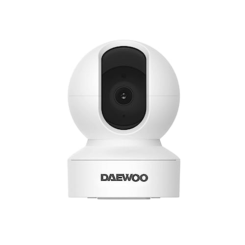 Daewoo Innenkamera IP501, Full HD 1080P, Bidirektionales Audiosystem, motorisiert, Bewegungserkennung, Nachtsicht, Weiß von Daewoo
