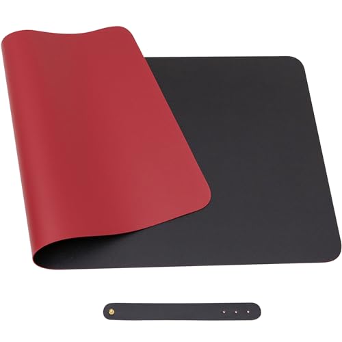 Dafape Mauspad Große Schreibtischunterlage, 60X30CM Mauspad Tischset Beschützer Tastaturpad für Computer Laptop PC Büro Zuhause Weiches, komfortables, langlebiges Desktop-Mauspad (Schwarz) von Dafape