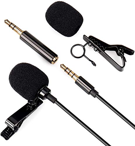 Daffodil Lavalier Mikrofon mit Clip MCP100B - 3,5mm Aux Mini Freisprech-Ansteckmikrofon mit omnidirektionalem Kondensator - Mikrofon für Handy, PC, DSLR Kamera, Laptop mit 1,5m Kabel von Daffodil