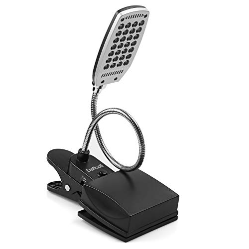 Daffodil ULT300 USB LED Lampe mit 28 LEDs 3 Helligkeitsstufen - Klammerhalterung, USB- oder Batteriebetrieb mit 360° flexiblem Schwanenhals & Kopfteil von Daffodil