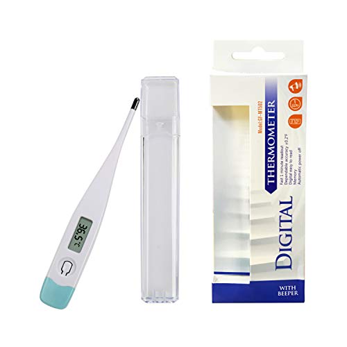 Digitales Körperthermometer Fieberthermometer Achsel - Daffodil MT502 - Temperaturmessgerät mit LCD für orale und rektale Messungen – gut ablesbares Display und frei von quecksilber von Daffodil