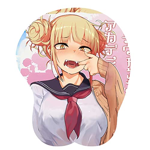 DAGUA My Hero Academia Himiko Toga Mauspad Handgelenkauflage Gaming Office PC Desk 3D Silicone Mousepads Schulbedarf Zubehör Schreibtisch-Mauspad（Himiko Toga-A）, 26 cm 21 Höhe ca. 30 mm von Dagua